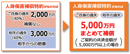 人身傷害補償特約説明図 人身傷害補償特約説明図